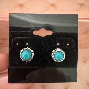 Lia Sophia earrings turquoise and silver